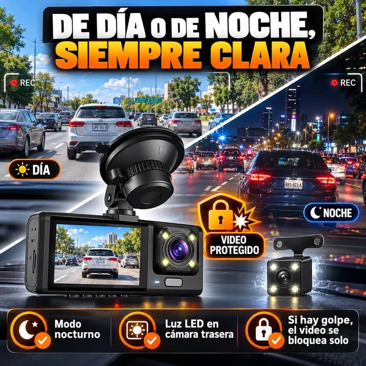Cámara para Auto DriveGuard 3X™ | Pruebas Claras Si Te Chocan